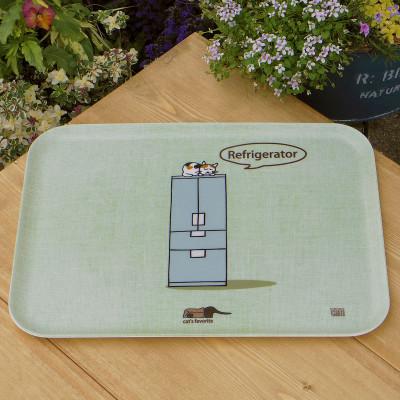 ふるさと納税 海南市 ねこだらけ ネコダラトレイM角&コースター 各1枚セット「冷蔵庫でお昼寝」 |  | 01