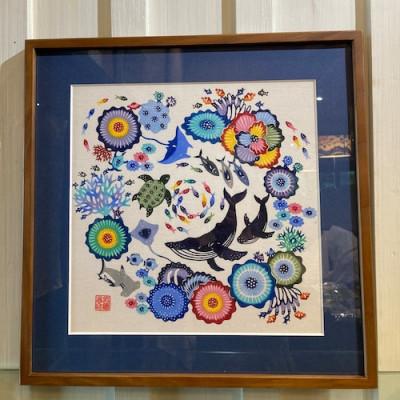 ふるさと納税 南城市 紅型染原画額「Peace in Harmony」 |  | 01