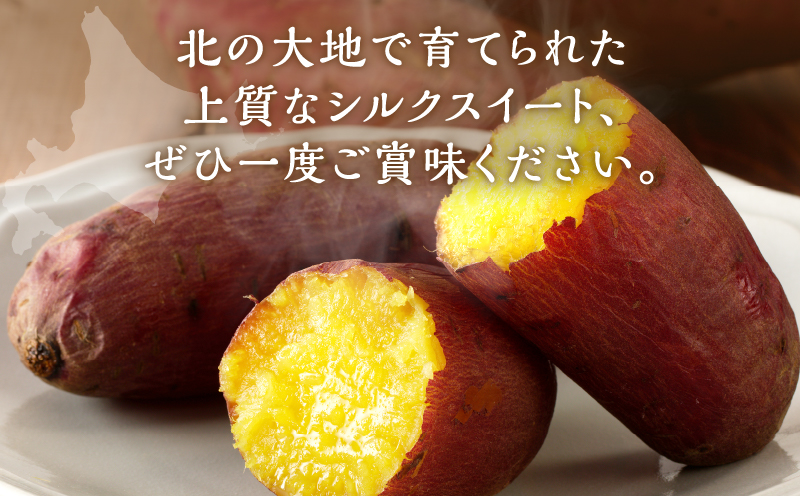 【数量限定】あま〜い畑スイーツ！北海道雨竜町産 さつまいも 「シルクスイート」M-Lサイズ 1kg 大きめサイズ 産地直送 さつまいも サツマイモ 北海道 国産 おやつ お菓子作り 料理