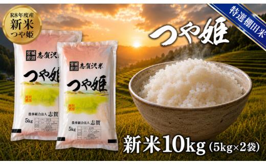 【 令和8年産 】新米 特選棚田米 つや姫 10kg おこめ お米 白米 精米 コメ ライス ごはん ご飯 国産米 棚田米 ブランド米 特A ツヤ もちもち 高級 おべんとう 弁当 おにぎり 甘み コク 食味 毎日の食卓 冷めてもおいしい 志賀沢米 岩沼産米