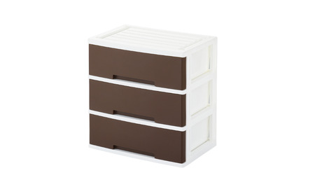 NEWLIFE ワイドチェスト収納3段 ショコラブラウン 収納ケース 衣装ケース プラスチック 新生活 引っ越し 大容量 引き出し プラスチック 収納棚 おしゃれ 押入れ 押し入れ収納 リビング収納 