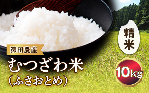 
令和5年産米 むつざわ米（ふさおとめ）精米 10kg 澤田農産 F21G-166
