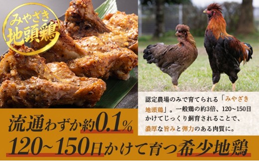 みやざき地頭鶏 大手羽 約3kg（500g×6P）セット 大容量 冷凍｜家庭応援 鶏肉 地鶏 手羽元 手羽先 精肉 出汁 鍋 チキン じとっこ 真空パック 料理 お肉 肉 小分け 使いやすい 大容量パ