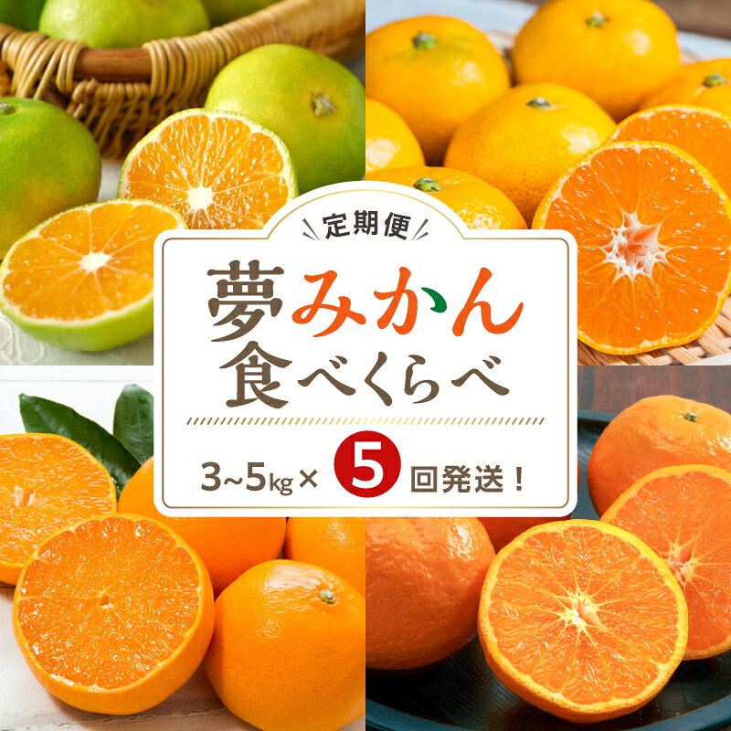 【ふるさと納税】アグリ 夢みかん食べくらべ！みかん 定期便 (全5回) │ 定期便 みかん 5kg 3kg 極早生 早生 せとか カラマンダリン 柑橘 果物 フルーツ フルーツ定期便 果物定期便 春 秋 冬 旬