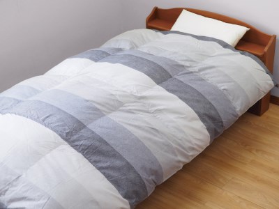 羽毛布団 [シングル] グレー 本掛けふとん ホワイトダック ダウン90% 1.3kg入 R＆B GY [1908]