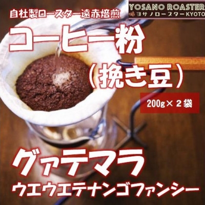 
                  ＜ヨサノロースター＞ コーヒー粉(挽き豆)グァテマラ ウエウエテナンゴファンシー　200g×2袋【1713635】
                