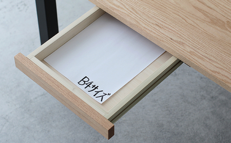 引き出し付き デスク 木製 オーク材 幅 120 奥行 71 高さ 71 秋山木工 秋山木工株式会社 デスク 収納 デスク 引き出し 家具 インテリア シンプル おしゃれ 国産 静岡県 藤枝市