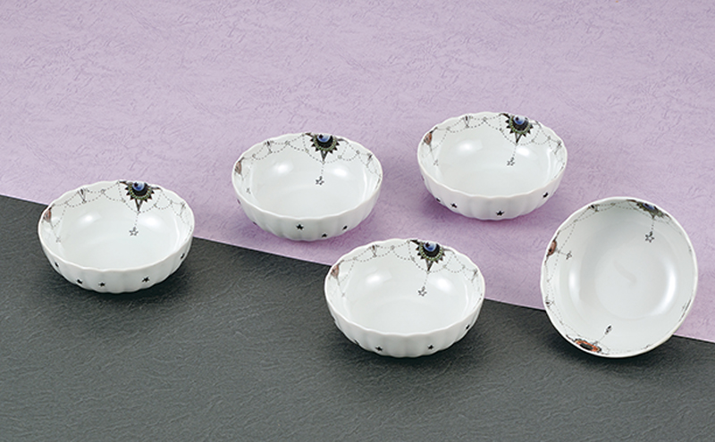 4.5号　小鉢揃　月と太陽 民芸品 工芸品 雑貨 食器 鉢皿 キッチン雑貨 キッチン用品 