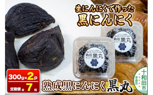 《定期便7ヶ月》生にんにくで作った黒にんにく（熟成黒にんにく）黒丸300g×2パック 約2ヶ月分 [発酵食品 黒ニンニク 熟成 国産 福地ホワイト六片種 ニンニク]