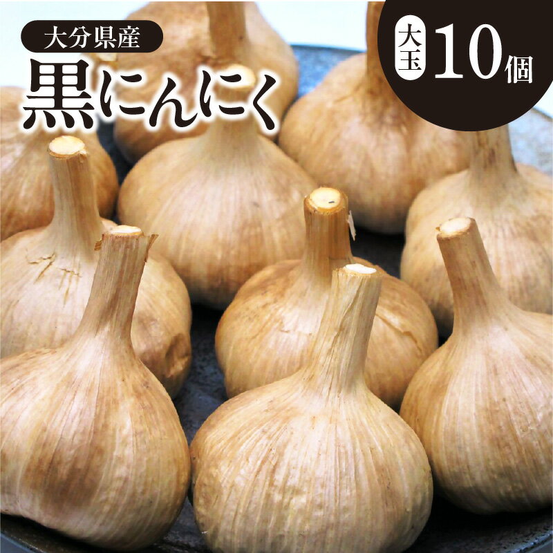 【ふるさと納税】【敬老の日ギフト】黒にんにく　大玉 10個入 （九州/大分産） 特選L玉 プレミアム ニンニク 黒ニンニク 国産 健康食品 常温保存可能《9月15日お届け》 F12016-K