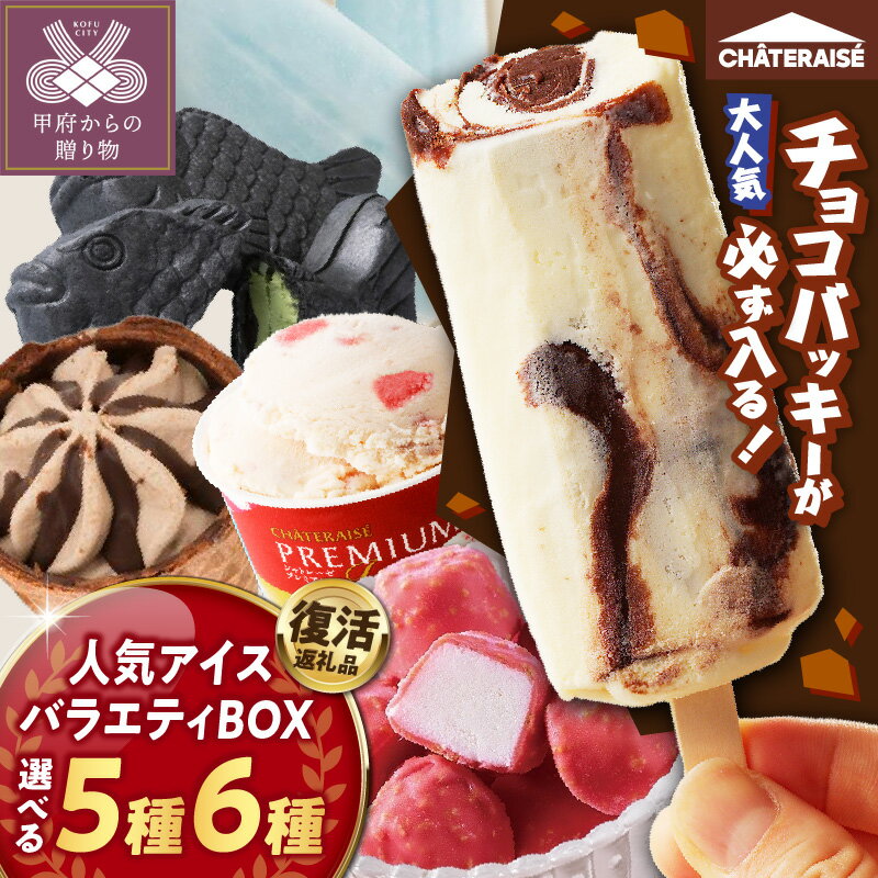 【ふるさと納税】 〈ラヴィットで紹介！〉＼復活／ アイス チョコバッキー アイスクリーム 【シャトレーゼ】 数量・発送月が選べる スイーツ アソート バラエティBOX 5種 6種 バニラ 大容量 食べ比べ 人気 定番 セット 贈り物 ギフト 夏 休み お中元 お歳暮 母の日 k066-018
