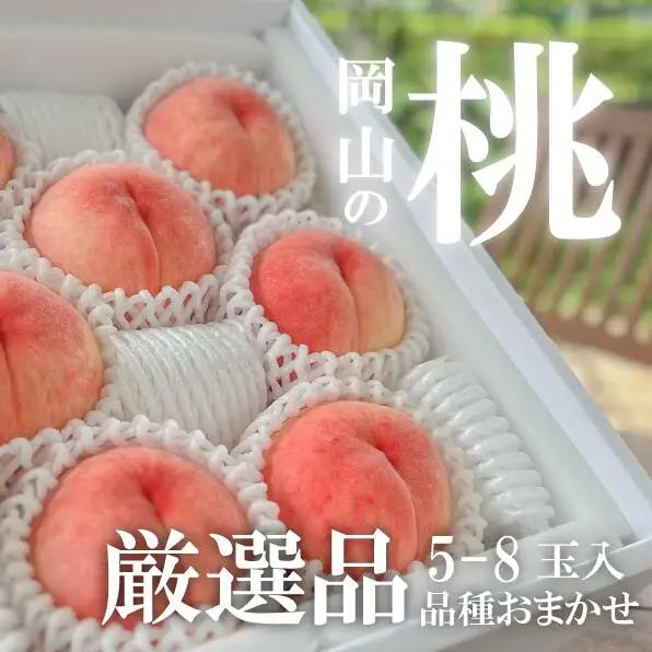 【厳選品】旬の桃(品種おまかせ) 5-8玉 (岡山県産) 【KF-A015-02】