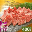 【ふるさと納税】あか牛カルビ焼き肉セット 約400g あか牛のたれ200ml付き カルビ バラ スライス済み 焼肉 あか牛 牛肉 冷凍 送料無料