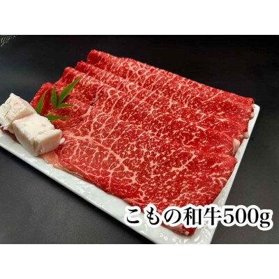 【ふるさと納税】こもの和牛牝紅美 すき焼き・しゃぶしゃぶ用500g【配送不可地域：離島】【1676408】