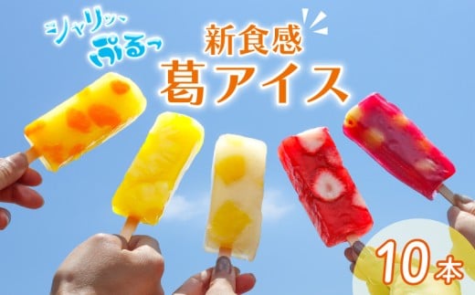 葛アイス 10本 溶けない アイス アイスバー フルーツ 果物 葛バー くずバー ジェラート シャーベット アイス 低カロリー 果実 たっぷり スイーツセット 本葛 新潟 新潟県 新発田 F06_01