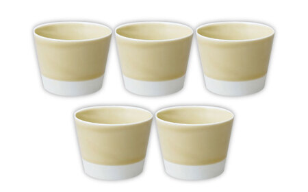 【波佐見焼】【essence】es cup 〈S〉 黄磁釉 5点セット【西海陶器】[OA458]