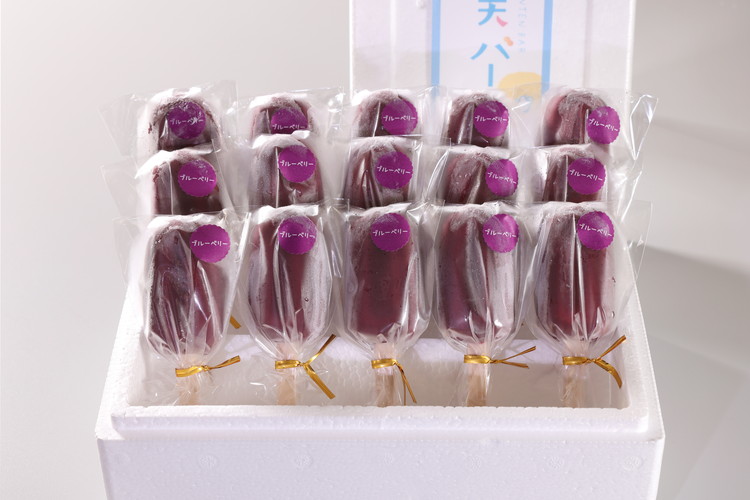 素材そのまんま寒天バー ブルーベリー 15本入 ｜ お菓子 スイーツ 寒天 和菓子 生菓子 ※2025年6月上旬～9月上旬頃に順次発送予定 ※北海道・沖縄・離島への配送不可