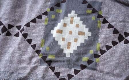 手織り風ギャベデザイン アムルこたつ掛布団 205cm×285cm GY（グレー） 1枚 こたつ掛布団 コタツ掛布団 炬燵掛布団 こたつ コタツ 炬燵 福岡県 柳川市