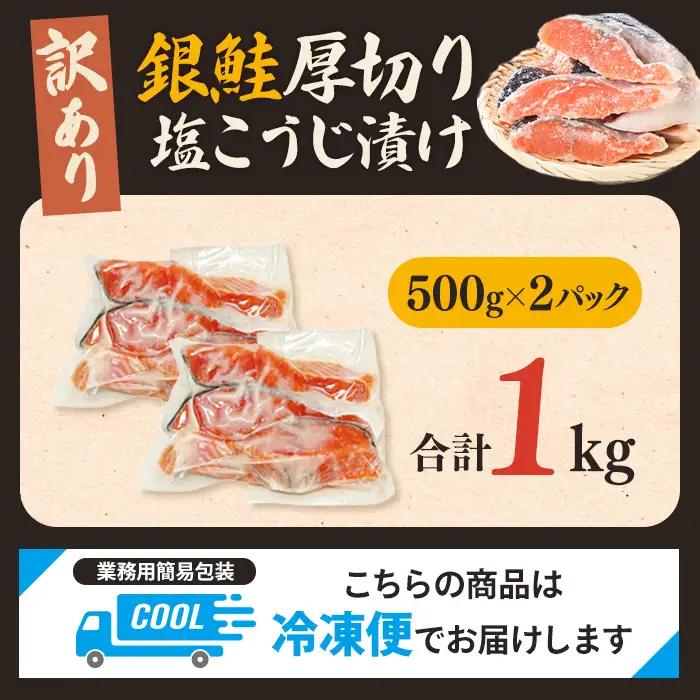 鮭 切身 訳あり 1kg  銀鮭 【ho1680】