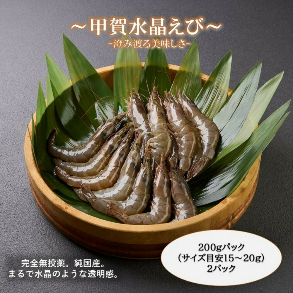 【ふるさと納税】甲賀水晶えび 200g × 2パック | 甲賀水晶えび エビ えび 海老 魚介類 水産 食品 人気 おすすめ 送料無料