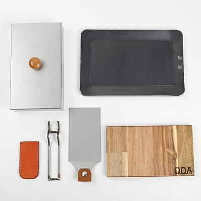 ふるさと納税 岡崎市 oka-d-art 黒皮鉄板 250×165用 ステンレス蓋付6点セット 極厚6mm×250×165 |  | 02