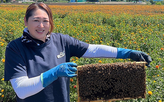 国産完熟生はちみつ 百花蜜（非加熱蜂蜜） 130g瓶入×2個