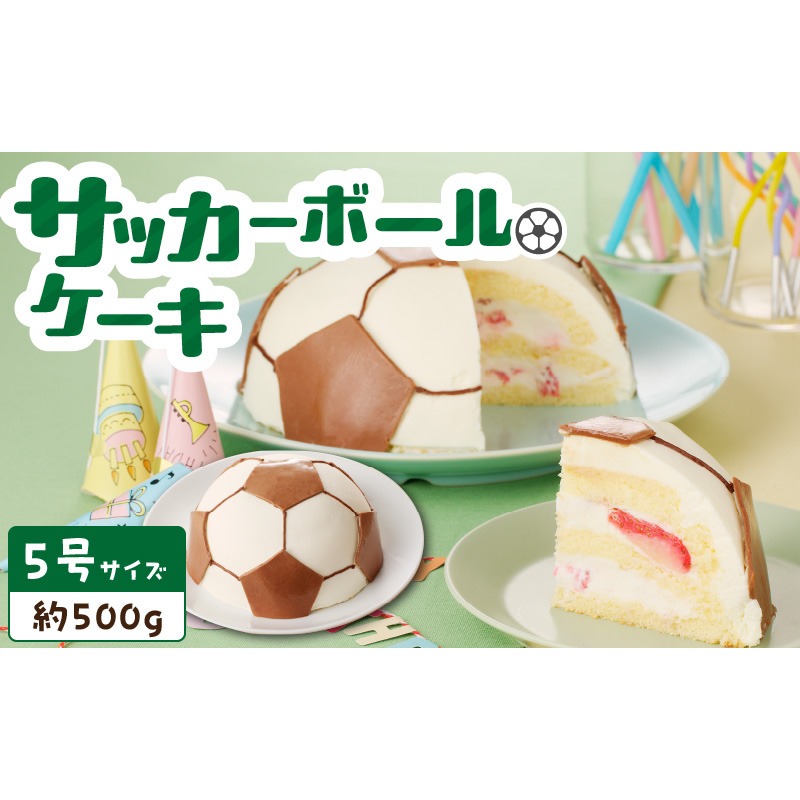 【いちごのバースデーケーキ】サッカーボールケーキ［125L03］