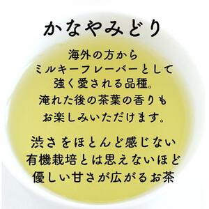 静岡市清水区の有機栽培品種茶2種セット かなやみどり100ｇ さやまかおり100ｇ 静岡茶 静岡県産