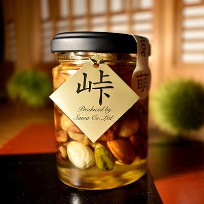 ふるさと納税 高野町 【2025年10月下旬発送】ナッツの蜂蜜漬【峠プレミアム　萌(MOE)】　峠の蜂蜜×ナッツ(高野町)