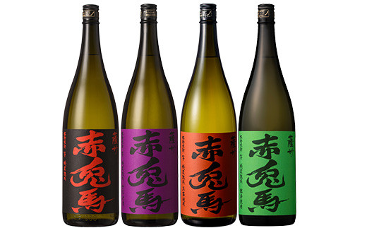 赤兎馬・紫赤兎馬・赤兎馬玉茜・赤兎馬抹茶 (1800ml×4本) 赤兎馬シリーズ4種セット！ 鹿児島 鹿児島特産 酒 焼酎 芋焼酎 濱田酒造 紫芋 お湯割り ロック 水割り 炭酸割り 常温【林酒店】【