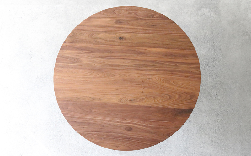 ダイニングテーブル 丸 ウォールナット材 4人用 110cm 丸テーブル 木製 無垢 秋山木工 秋山木工株式会社 家具 インテリア 静岡県 藤枝市