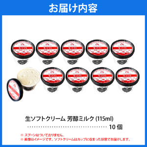 生ソフトクリーム【芳醇ミルク】 計10個【GRANGE280】