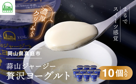 蒜山ジャージー贅沢ヨーグルト(90g)×10個 ご当地ヨーグルトグランプリ金賞 / ヨーグルト 蒜山ヨーグルト 人気ヨーグルト ご当地ヨーグルト 岡山県 真庭市 蒜山 ジャージー牛【HR-4】
