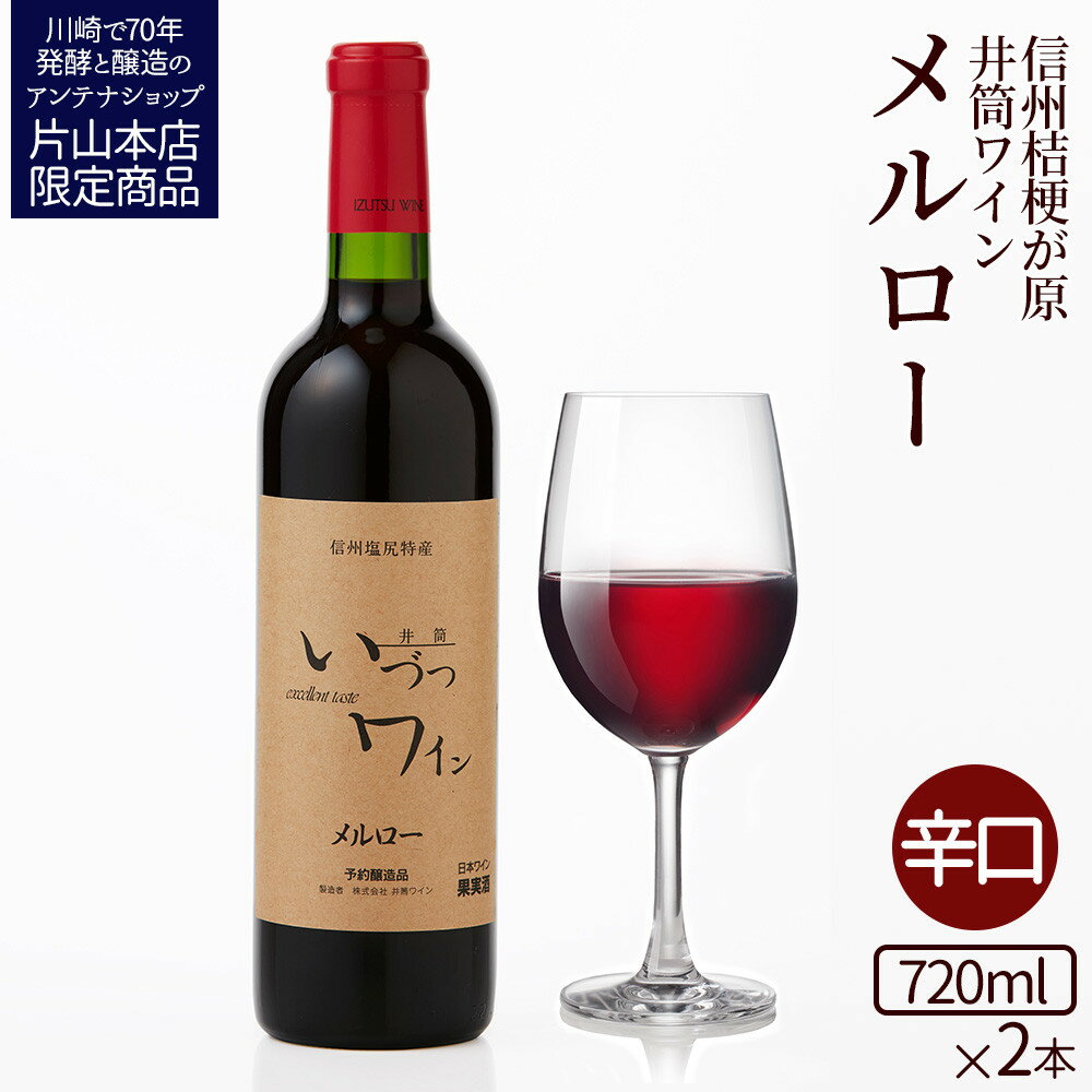 【ふるさと納税】井筒ワイン 酸化防止剤無添加 井筒 メルロー 赤辛口 720ml × 2本 発売元 株式会社片山 | お酒 さけ 人気 おすすめ 送料無料 ギフト