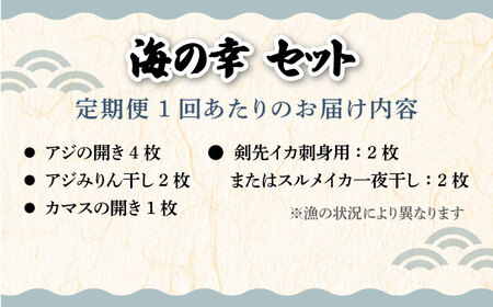 【全12回定期便】壱岐美食の海の幸セット [JBU020] 干物 刺身 アジ イカ鯛 カマス 168000 168000円