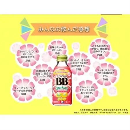 【毎月定期便】【24本】エーザイ チョコラBBスパークリング グレープフルーツ＆ピーチ味全7回【4062536】