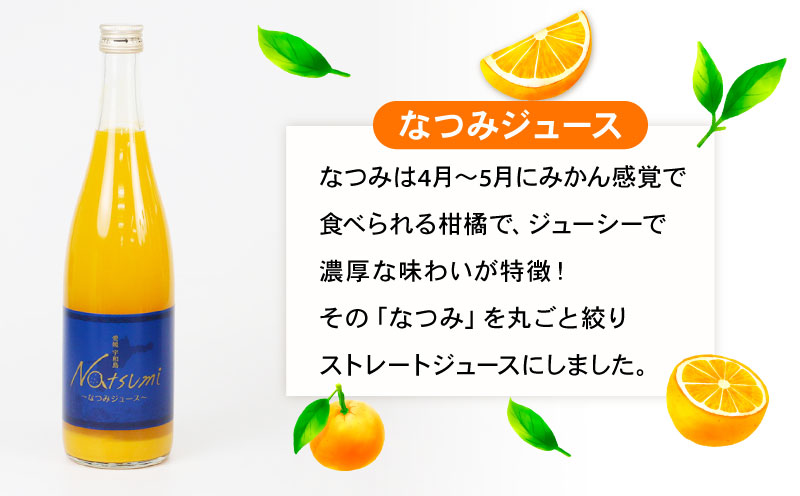 みかんジュース 果汁100% ストレート ジュース なつみ ブラッドオレンジ セット 720ml ×6本 えひめ南農業協同組合直販センター JA 飲料 柑橘 みかん 蜜柑  ストレートジュース 100