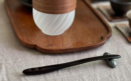 彫金 ピーナッツ箸置き4個 シルバー925 ペーパーウエイト 茶杓置き 蓋置