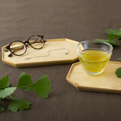 ふるさと納税 佐世保市 長崎県産いちょうトレー2枚セット(コップ置き丸加工なし)