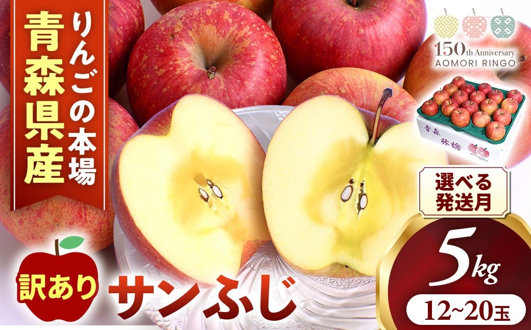 
            【訳あり】りんご【サンふじ】約5kg（12～20玉）【2025年産】★2025年12月～2026年1月末頃まで発送予定★ アップル 林檎 フルーツ 果物 果実 産地直送 農家直送 送料無料 青森県 三戸町  R0617
          