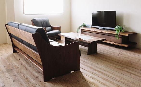 【開梱設置】MARUSHO ナトゥーラ 3人掛けソファ ブラック 本革 無垢 ソファ 3P 3人掛け ソファー デザイナーズ 牛革 天然木 レザー 日本製 大川家具 丸庄 リビング 本革ソファ おしゃ