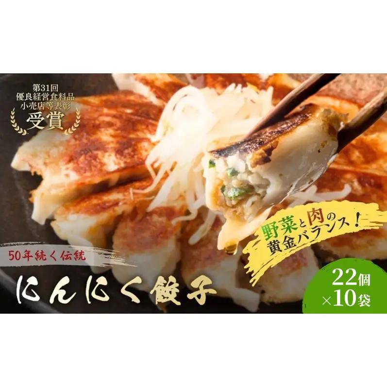 にんにく餃子220個(22個×10袋) 餃子 冷凍餃子 冷凍ギョーザ 手作り餃子 ギョーザ 点心 中華 中華料理 惣菜 簡単調理 加工食品 静岡県 森町