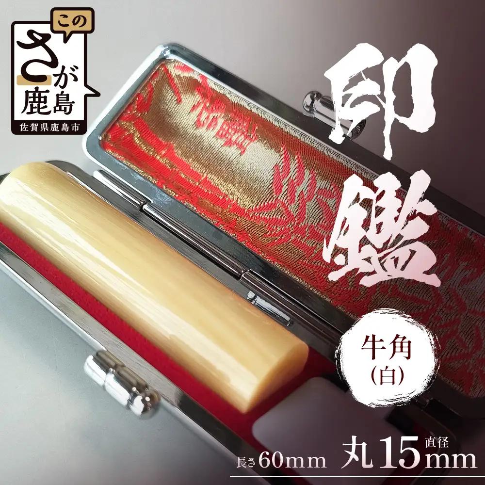 牛角（白）印鑑 実印 専用ケース付｜はんこ ハンコ 牛角（白）手彫り仕上げ オーダーメイド 進学 就職 結婚 御祝 贈答 印乃匠かしま 送料無料 佐賀県 鹿島市 J-34