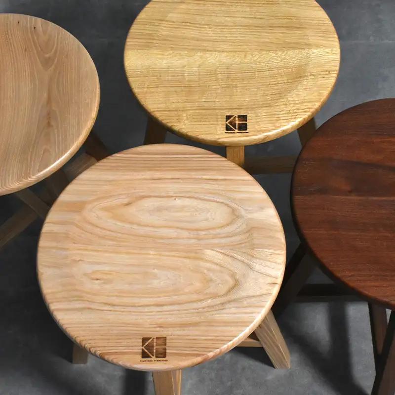 北海道産エルム材スツール O-020STE HOKKAIDO WOOD 家具 インテリア スツール F6S-690