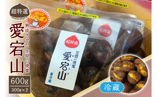 焼き栗 600g(300g×2パック) 冷蔵 栗 くり 国産 超特選 熟成栗 焼栗 愛宕山 ギフト プレゼント 贈答用 果物 デザート フルーツ スイーツ 秋 お菓子 おやつ 間食 あいきマロン株式会社 笠間市 茨城県 いばらき