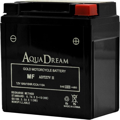 AQUADREAM GOLD バイク用バッテリー 液入充電済 ADTZ7V II 1個【配送不可地域：沖縄県】