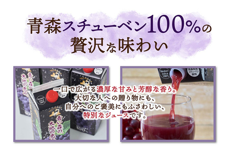 ぶどうジュース 紙パック 1L×4本入り 化粧箱入り 無添加 ストレート果汁100％ スチューベンジュース 青森県産
