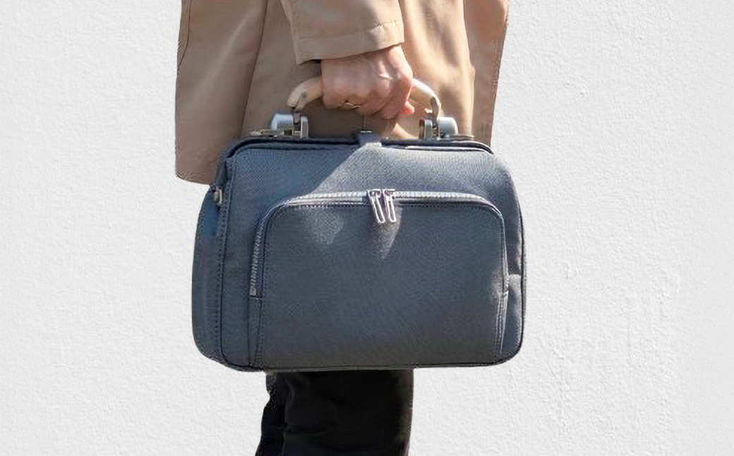 豊岡鞄 for the blue ミニダレスバッグ 3701 オーシャンブラック / 足立 ダレスバッグ コンパクト 3WAY 手提げ リュック ショルダーバッグ タブレット 収納 レディース メンズ