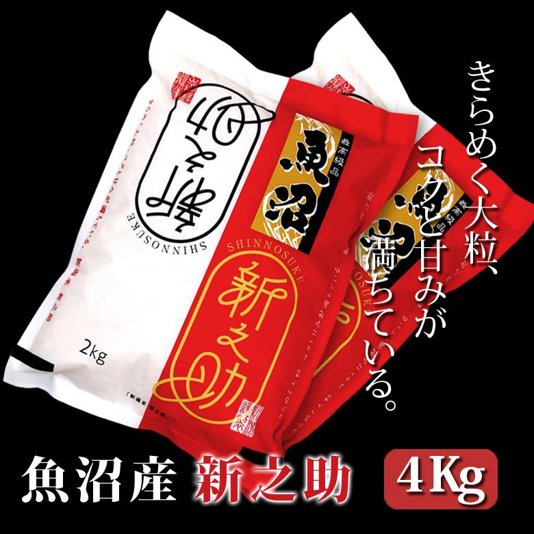 【令和7年産】お米マイスター厳選！魚沼産新之助　４kg(２kg×２)