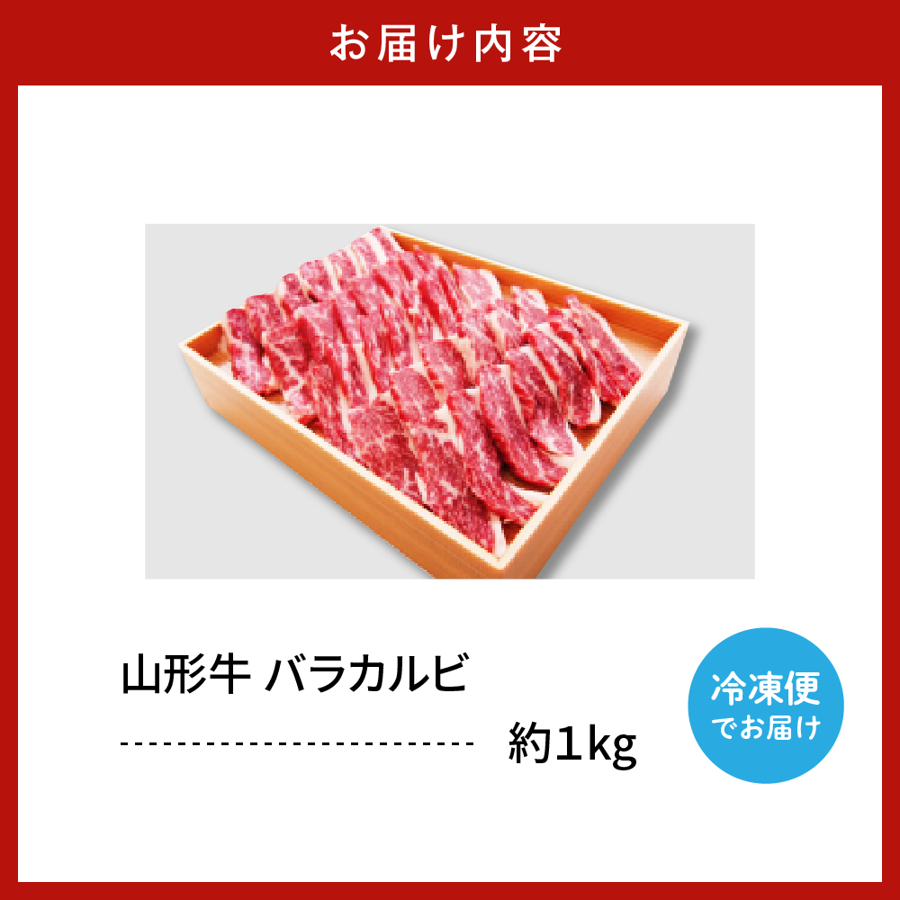 山形牛 バラカルビ 1kg　hi003-hi021-012r_イメージ4